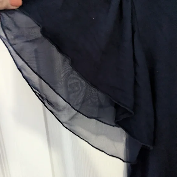 k & c, Women's XL, Navy Blue knit Blouse - Picture 2 of 4